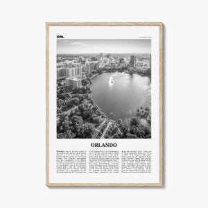 Orlando print zwart-wit nr. 1, Orlando Wall Art, Orlando Poster, Orlando Photo, Orlando Wall Decor, Florida, VS, Verenigde Staten