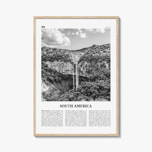 South America Print Black and White, South America Wall Art, South America Poster, South America Photo, South America Wall Decor