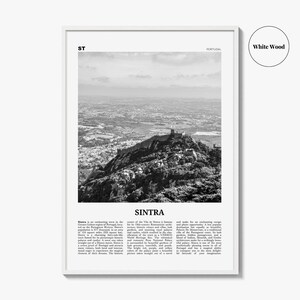 Impressão de pôster de Sintra em preto e branco, foto do Castelo dos Mouros, arte de parede de Portugal imagem 8