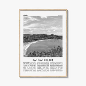 San Juan del Sur Print Black and White, San Juan del Sur Wall Art, San Juan del Sur Poster, San Juan del Sur Photo, Nicaragua