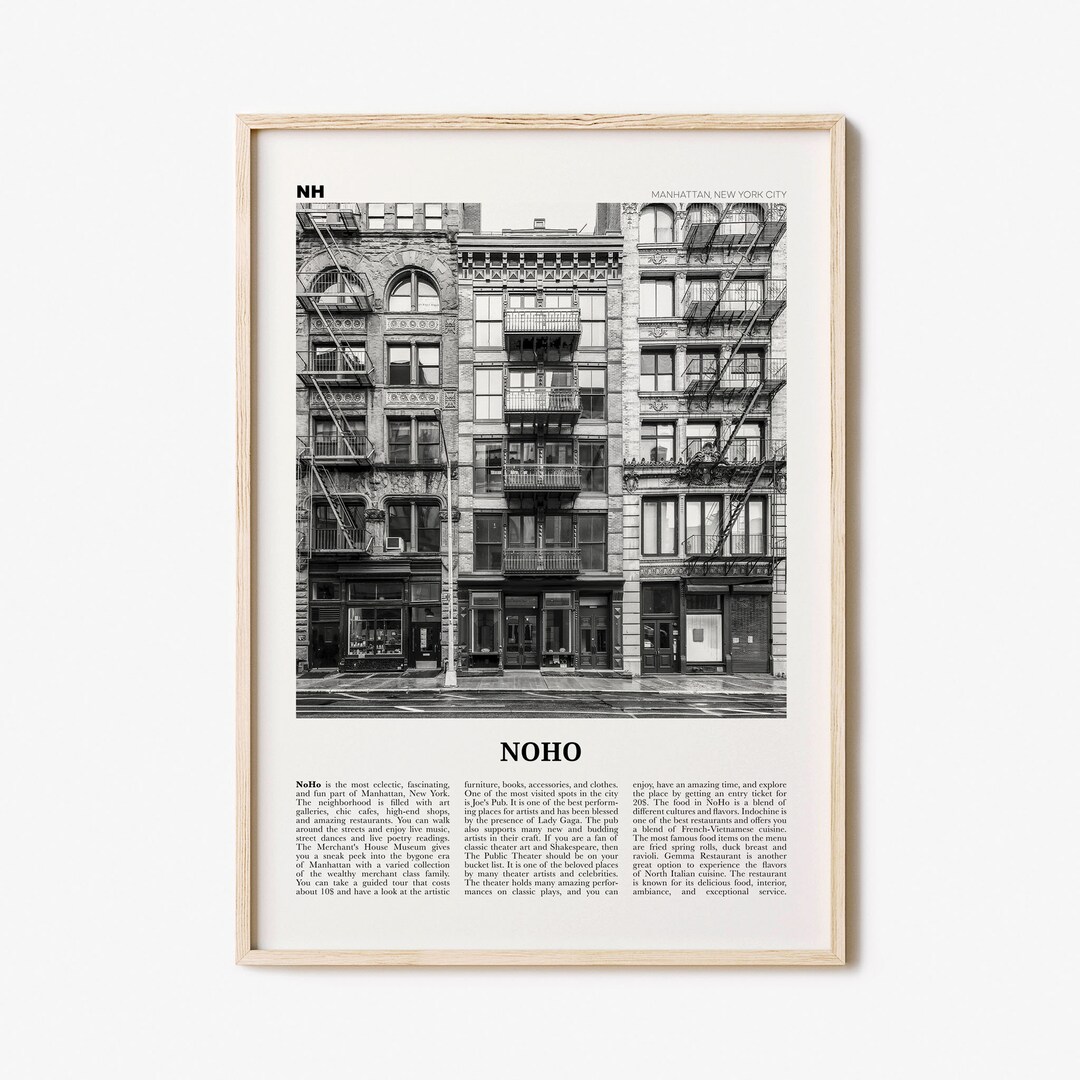 Noho Print schwarz weiß Noho Wall Art Noho Poster Noho Etsy.de