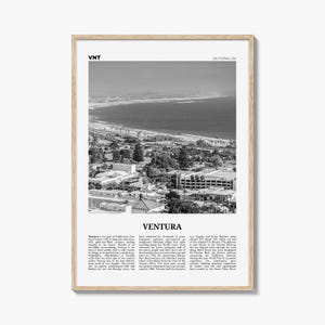 Ventura Print Black and White No 1, Ventura Wall Art, Ventura Poster, Ventura Photo, Ventura Decor, California, USA, United States