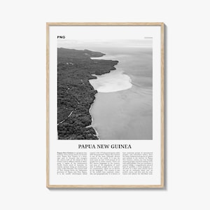 Papua New Guinea Print Black and White, Papua New Guinea Wall Art, Papua New Guinea Poster, Papua New Guinea Photo, Port Moresby, Oceania