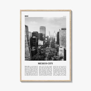 Impressão em preto e branco da Cidade do México nº 1, arte de parede da Cidade do México, pôster da Cidade do México, foto da Cidade do México, México, Cidade do México