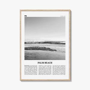 Palm Beach Print Preto e Branco Flórida, Palm Beach Wall Art, Palm Beach Poster, Palm Beach Photo, Palm Beach Décor, Estados Unidos