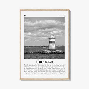 Rhode Island impression noir et blanc n° 3, Rhode Island Art, affiche Rhode Island, photo Rhode Island, carte Rhode Island