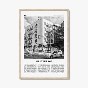 West Village Print Black and White, West Village Wall Art, West Village Poster, West Village Photo, West Village Wall Décor, New York, USA