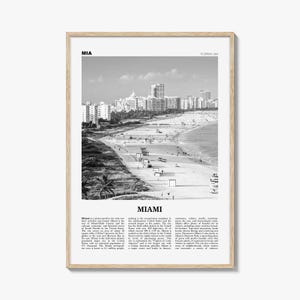 Miami Print Schwarzweiß Nr. 1, Miami Wandkunst, Miami Poster, Miami Foto, Miami Wanddekor, Miami Beach, Florida, USA, Vereinigte Staaten