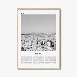 Aleppo Print Czarno-biały, Aleppo Wall Art, Aleppo Poster, Aleppo Photo, Aleppo Wall Décor, Syria, Al-Shahbaa