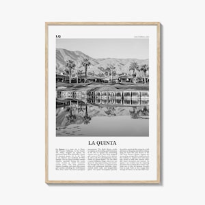 La Quinta Print Black and White No 2, La Quinta Wall Art, La Quinta Poster, La Quinta Photo, La Quinta Wall Décor, California, USA