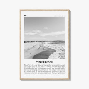 Venice Beach-afdruk zwart-wit nr. 1, Venice Beach-muurkunst, Venice Beach-poster, Los Angeles, Californië, VS, Verenigde Staten