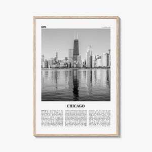 Chicago Print Black and White No 2, Chicago Wall Art, Chicago Poster, Chicago Photo, Chicago Decor, Illinois, USA, United States