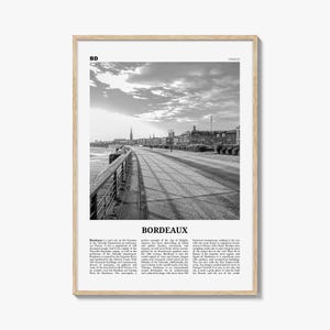 Bordeaux Print Schwarzweiß Nr. 2, Bordeaux Wandkunst, Bordeaux Poster, Bordeaux Foto, Bordeaux Wanddekor, Frankreich, Bordèu, Gironde