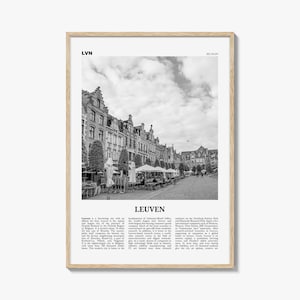 Leuven, Belgia Druk: Czarno-biała fotografia miejska