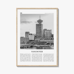 Vancouver Print Black and White Canada No 4, Vancouver Wall Art, Vancouver Poster, Vancouver Photo, British Columbia, North America