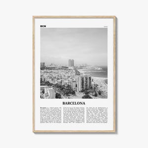 Barcelona Print schwarz weiß Nr. 2, Barcelona Wandkunst, Barcelona Poster, Barcelona Foto, Barcelona Dekor, Katalonien, Spanien, España
