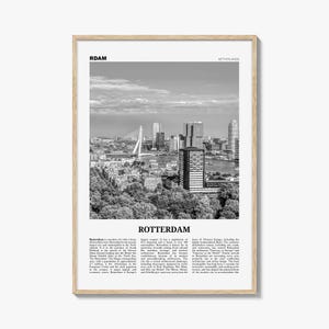 Rotterdam Poster schwarz weiss Nr. 2, Rotterdam Wand Kunst, Rotterdam Poster, Rotterdam Foto, Niederlande, Nederland, Holland, Europa