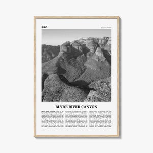 Blyde River Canyon Print Black and White, Blyde River Canyon Wall Art, Blyde River Canyon Poster, Blyde River Canyon Photo, South Africa