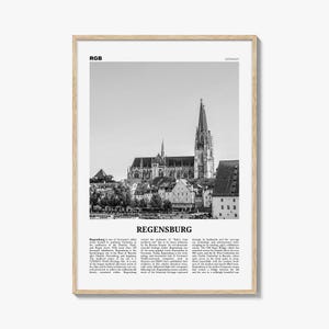 Regensburg Print Schwarz und weiß, Regensburg Wandkunst, Regensburg Poster, Regensburg Foto, Regensburg Wanddekor, Germany, Deutschland