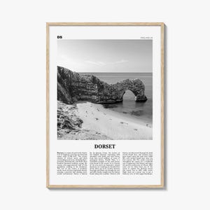 Dorset Print Black and White, Dorset Wall Art, Dorset Poster, Dorset Photo, Dorset Map, England, UK, United Kingdom