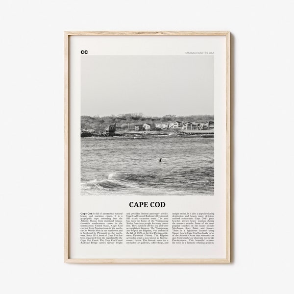 Cape Cod Print Black and White No 2, Cape Cod Wall Art, Cape Cod Poster, Cape Cod Photo, Massachusetts, USA, United States, North America