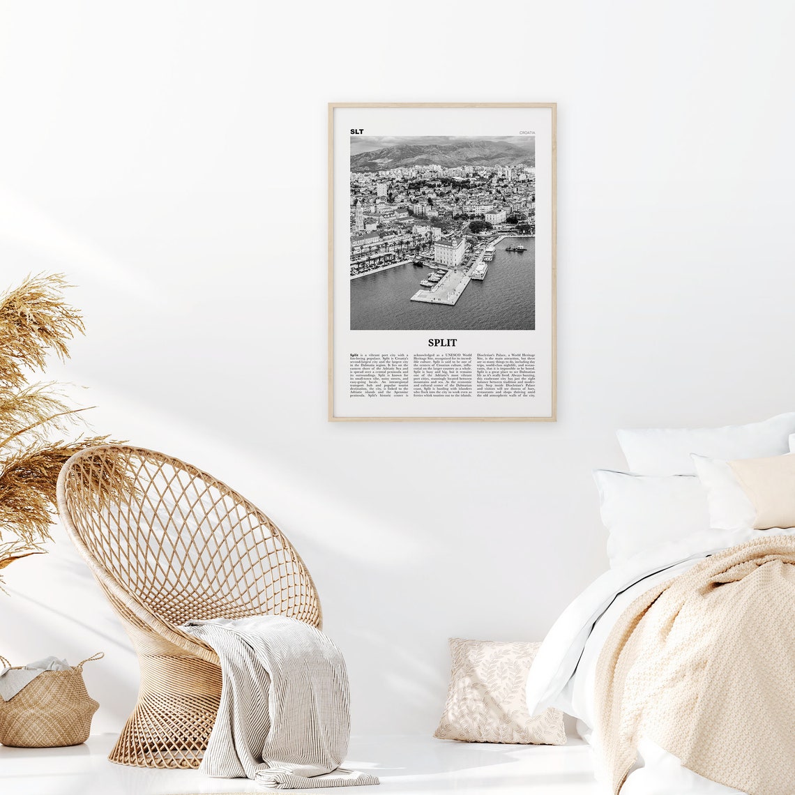 Split Print Black and White Split Wall Art Split Poster Etsy