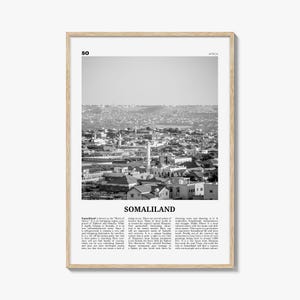 Stampa Somaliland in bianco e nero, arte murale Somaliland, poster Somaliland, foto Somaliland, decorazioni murali Somaliland, stampa artistica di campagna