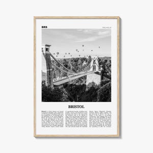 Bristol Print Black and White No 1, Bristol Wall Art, Bristol Poster, Bristol Photo, Bristol Wall Decor, England, UK, United Kingdom