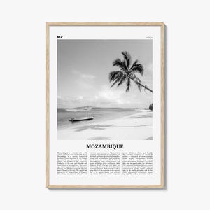 Mozambique Print Black and White, Mozambique Wall Art, Mozambique Poster, Mozambique Photo, Mozambique Decor, Moçambique, Maputo, Africa