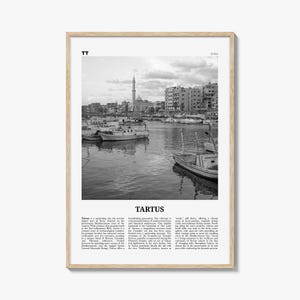 Tartus Print schwarz weiß, Tartus Wandkunst, Tartus Poster, Tartus Foto, Tartus Wanddekor, Tartus Landkarte, Syrien
