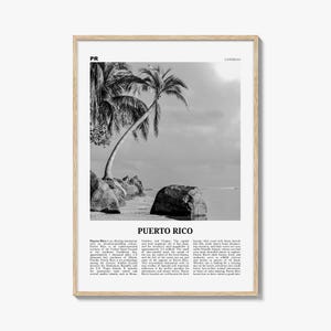 Stampa di Porto Rico in bianco e nero n. 1, Arte murale di Porto Rico, Poster di Porto Rico, Foto di Porto Rico, Decorazione murale di Porto Rico, San Juan