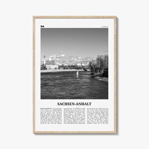 Sachsen Anhalt Print Black and White, Sachsen-Anhalt Wall Art, Sachsen-Anhalt Poster, Sachsen-Anhalt Photo, Sachsen-Anhalt Map, Germany