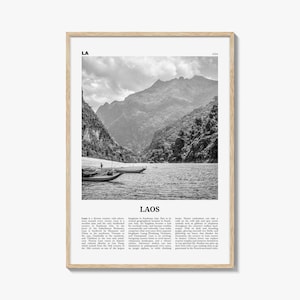 Laos Print Black and White No 1, Laos Wall Art, Laos Poster, Laos Photo, Laos Wall Decor, Lāo, Lao People&#39;s, Vientiane, Asia