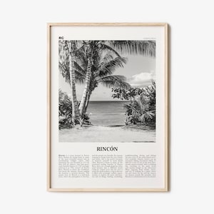 Rincón Print Black and White, Rincón Wall Art, Rincón Poster, Rincón Photo, Rincón Wall Décor, Puerto Rico, Caribbean, Añasco, Aguada