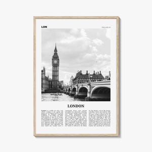 London Print Schwarzweiß Nr. 1, London Wandkunst, London Poster, London Foto, London Wanddekor, England, UK Vereinigtes Königreich Europa