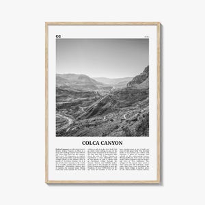 Colca Canyon Print Black and White, Colca Canyon Wall Art, Colca Canyon Poster, Colca Canyon Photo, Colca Canyon Wall Décor, Peru
