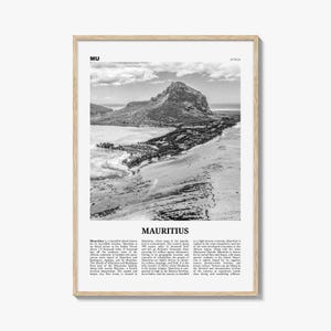 Mauritius Print Black and White, Mauritius Wall Art, Mauritius Poster, Mauritius Photo, Mauritius Decor, Maurice Moris, Port Louis, Africa