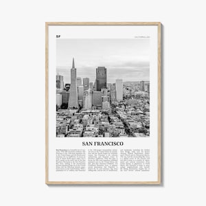 San Francisco Print Black and White No 3, San Francisco Wall Art, San Francisco Poster, San Francisco Photo, California, USA