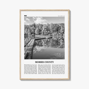 Morris County Print Black and White, Morris County Wall Art, Morris County Poster, Morris County Photo, Morris County Wall Décor, Morris Map
