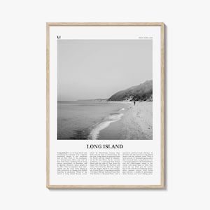 Long Island Print Black and White No 2, Long Island Wall Art, Long Island Poster, Long Island Photo, New York, USA, United States