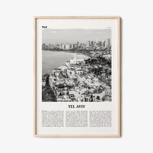 Tel Aviv Print Black and White No 2, Tel Aviv Wall Art, Tel Aviv Poster, Tel Aviv Photo, Tel Aviv Wall Decor, Israel, תל אביב ישראל