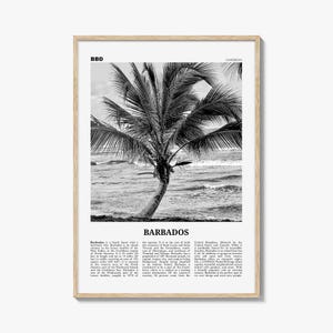 Barbados Print Black and White No 2, Barbados Wall Art, Barbados Poster, Barbados Photo, Barbados Wall Decor, Caribbean, America Bridgetown