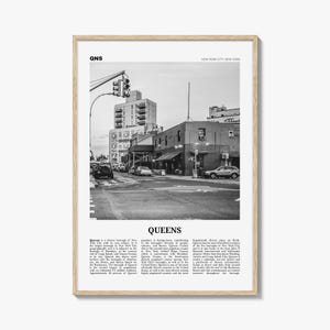 Queens Print Black and White New York No 2, Queens Wall Art, Queens Poster, Queens Photo, Queens Wall Decor, USA, United States