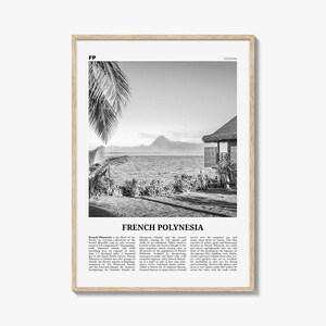 Französisch-Polynesien Poster Schwarzweiß, Französisch-Polynesien Wand Kunst, Französisch-Polynesien Poster, Französisch-Polynesien Foto, Französisch-Polynesien