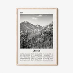 Denver Print Black and White No 1, Denver Wall Art, Denver Poster, Denver Photo, Denver Wall Decor, Colorado, USA, United States