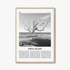 Jekyll Island Print Black and White, Jekyll Island Wall Art, Jekyll Island Poster, Jekyll Island Photo, Georgia, USA, United States