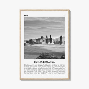 Emilia Romagna Print Black and White, Emilia-Romagna Wall Art, Emilia-Romagna Poster, Emilia-Romagna Photo, Wall Décor, Emilia-Romagna Map