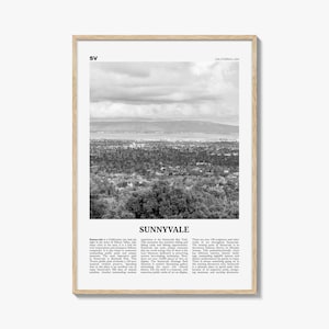 Sunnyvale Print Black and White, Sunnyvale Wall Art, Sunnyvale Poster, Sunnyvale Photo, Sunnyvale Wall Décor, California, USA, United States