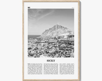 Sicily Print Black and White No 2, Sicily Wall Art, Sicily Poster, Sicily Photo, Sicily Wall, Italy, Sicilia, Sicìlia, Palermo, Catania