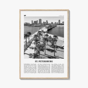 Sint-Petersburg print zwart-wit Florida nr. 2, Sint-Petersburg kunst aan de muur, Sint-Petersburg poster, Sint-Petersburg foto, Sint-Petersburg decor